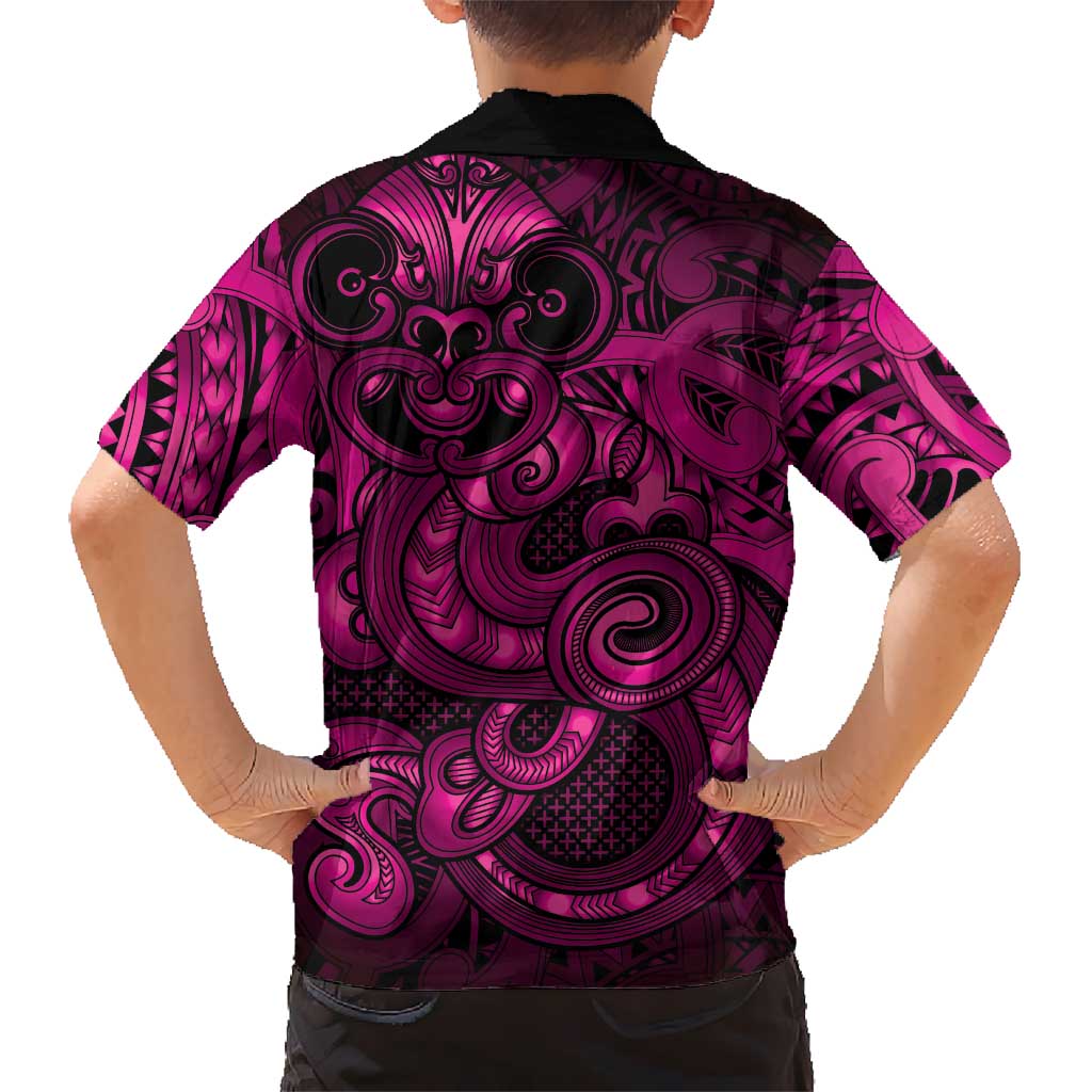 Aotearoa Maori Hei Tiki Family Matching Long Sleeve Bodycon Dress and Hawaiian Shirt Mawhero Kowhaiwhai Puhoro Motif LT9 - Polynesian Pride