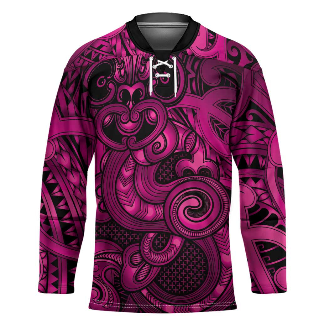 Aotearoa Maori Hei Tiki Hockey Jersey Mawhero Kowhaiwhai Puhoro Motif
