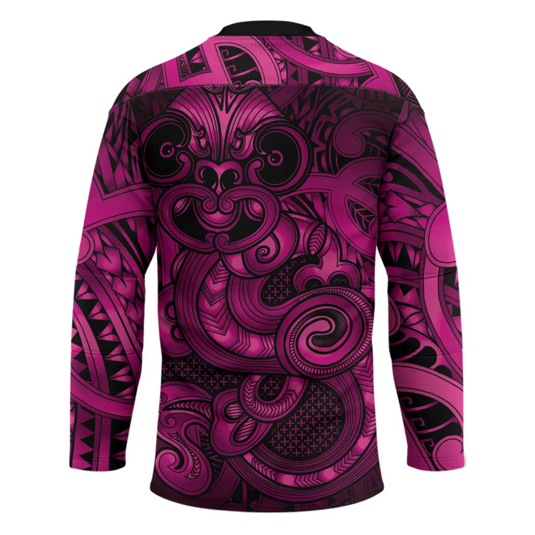 Aotearoa Maori Hei Tiki Hockey Jersey Mawhero Kowhaiwhai Puhoro Motif