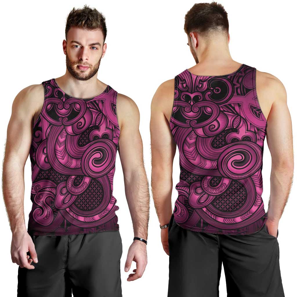 Aotearoa Maori Hei Tiki Men Tank Top Mawhero Kowhaiwhai Puhoro Motif