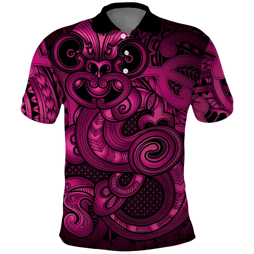 Aotearoa Maori Hei Tiki Polo Shirt Mawhero Kowhaiwhai Puhoro Motif