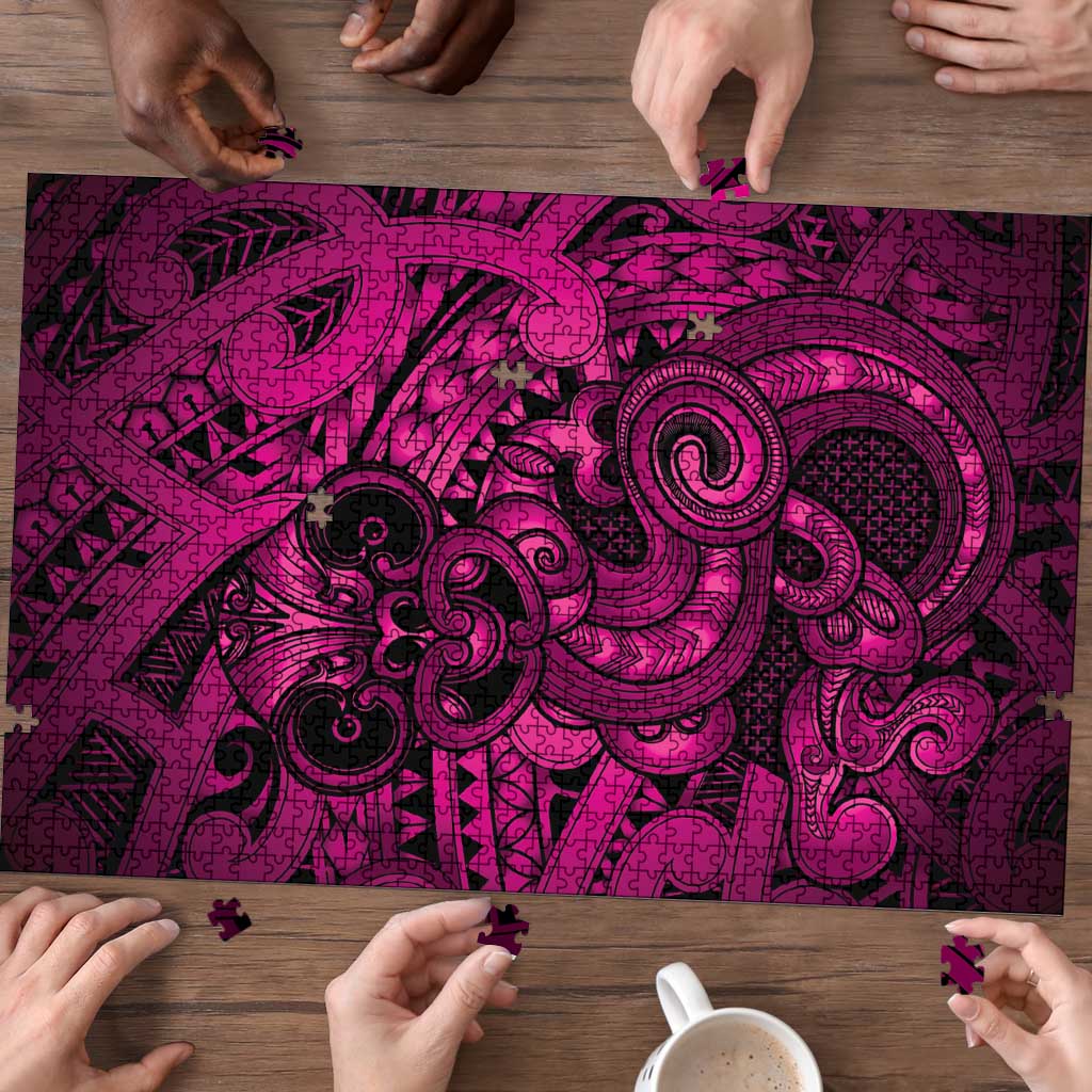 Aotearoa Maori Hei Tiki Puzzle Mawhero Kowhaiwhai Puhoro Motif
