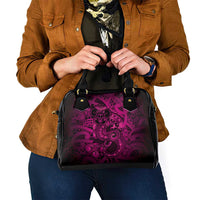 Aotearoa Maori Hei Tiki Shoulder Handbag Mawhero Kowhaiwhai Puhoro Motif
