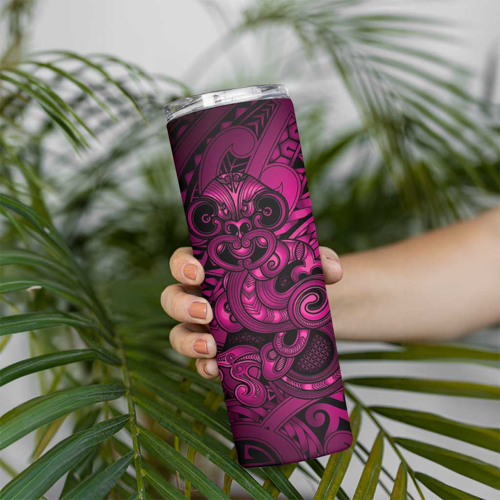Aotearoa Maori Hei Tiki Skinny Tumbler Mawhero Kowhaiwhai Puhoro Motif LT9 - Polynesian Pride