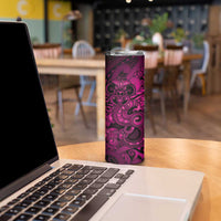 Aotearoa Maori Hei Tiki Skinny Tumbler Mawhero Kowhaiwhai Puhoro Motif LT9 - Polynesian Pride