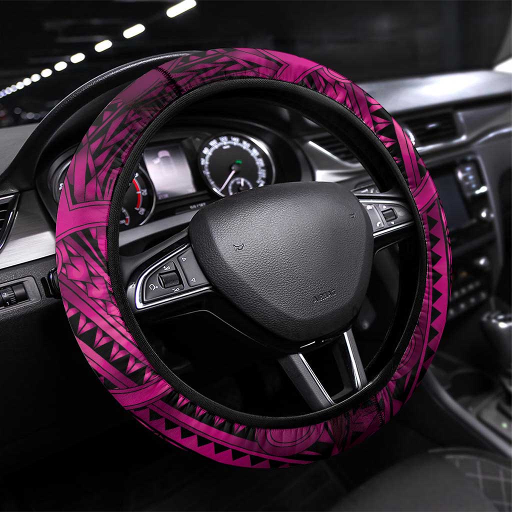 Aotearoa Maori Hei Tiki Steering Wheel Cover Mawhero Kowhaiwhai Puhoro Motif