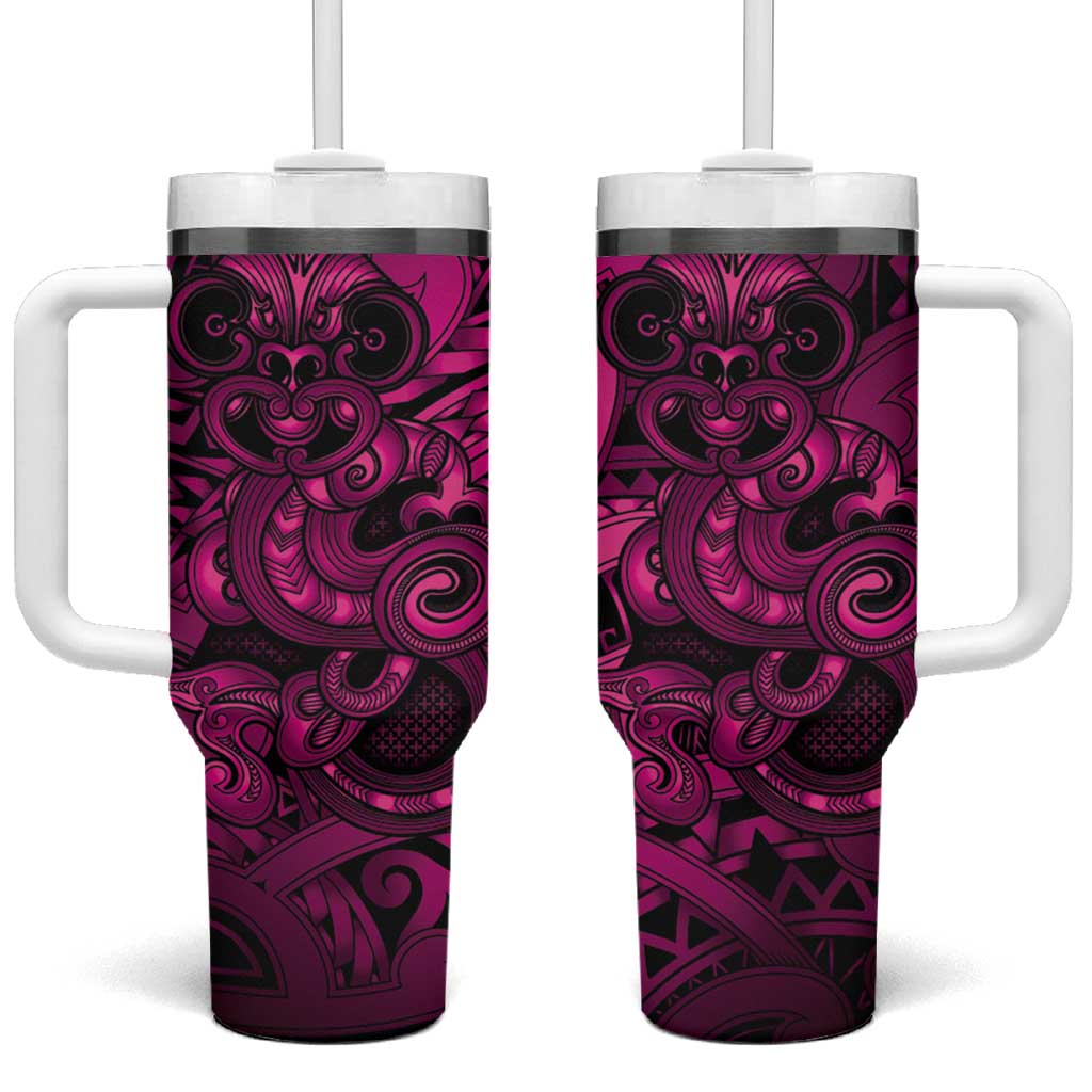Aotearoa Maori Hei Tiki Tumbler With Handle Mawhero Kowhaiwhai Puhoro Motif