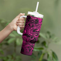 Aotearoa Maori Hei Tiki Tumbler With Handle Mawhero Kowhaiwhai Puhoro Motif