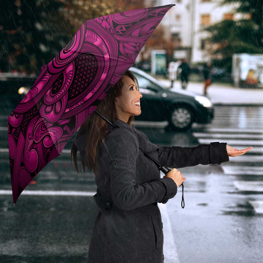 Aotearoa Maori Hei Tiki Umbrella Mawhero Kowhaiwhai Puhoro Motif