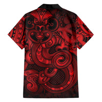 Aotearoa Maori Hei Tiki Family Matching Tank Maxi Dress and Hawaiian Shirt Whero Kowhaiwhai Puhoro Motif LT9 - Polynesian Pride