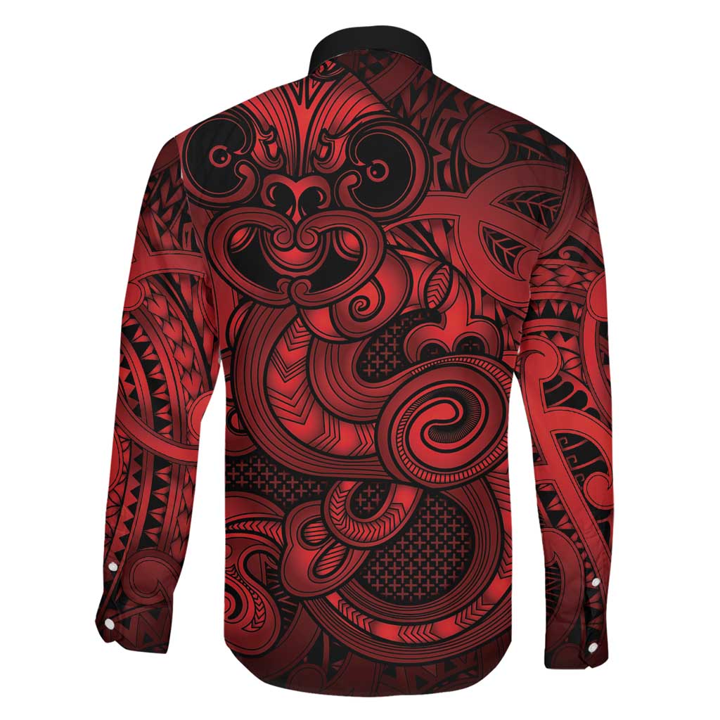 Aotearoa Maori Hei Tiki Family Matching Tank Maxi Dress and Hawaiian Shirt Whero Kowhaiwhai Puhoro Motif LT9 - Polynesian Pride