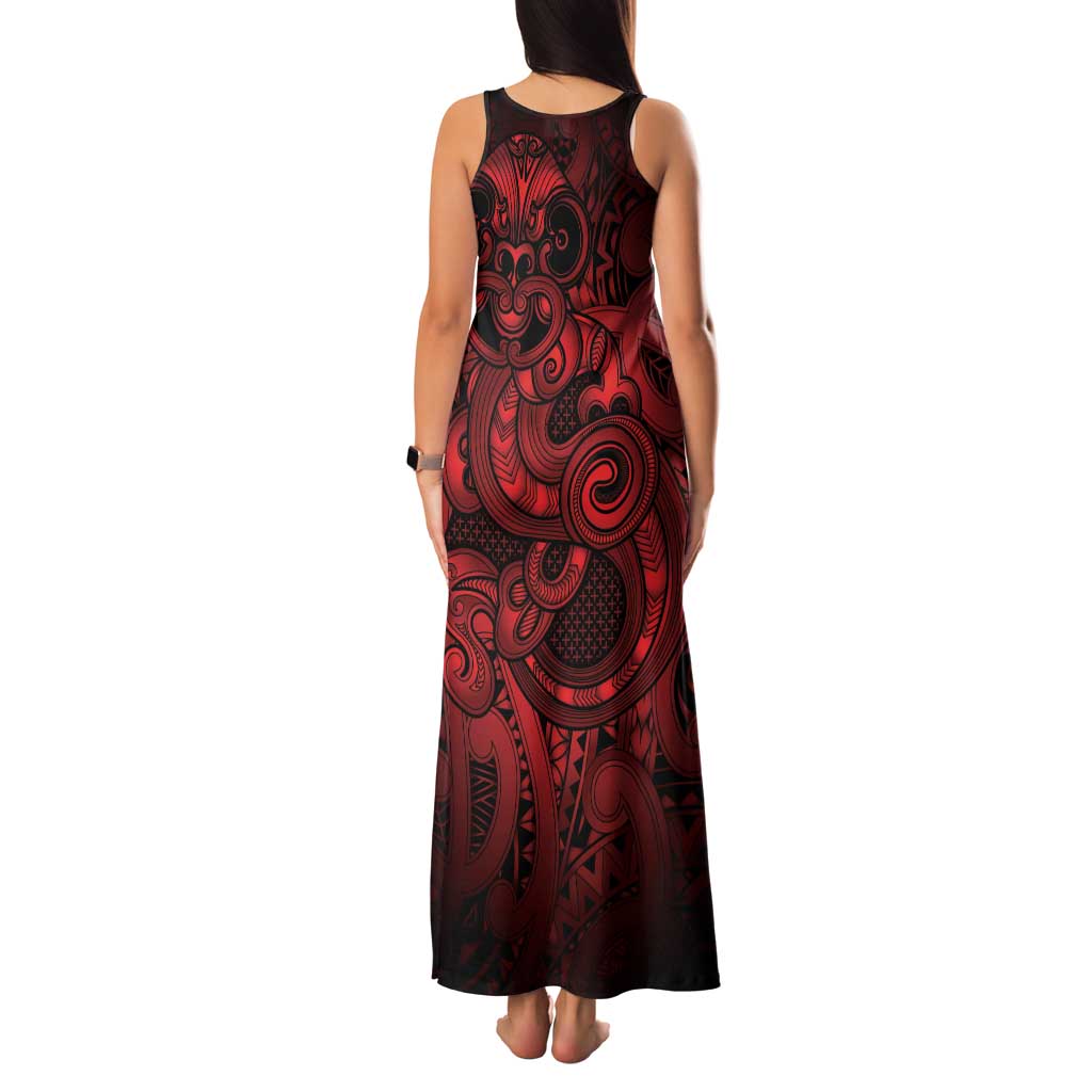 Aotearoa Maori Hei Tiki Family Matching Tank Maxi Dress and Hawaiian Shirt Whero Kowhaiwhai Puhoro Motif LT9 - Polynesian Pride