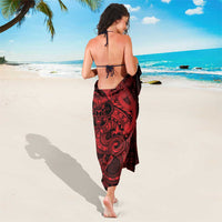 Aotearoa Maori Hei Tiki Sarong Whero Kowhaiwhai Puhoro Motif
