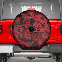 Aotearoa Maori Hei Tiki Spare Tire Cover Whero Kowhaiwhai Puhoro Motif
