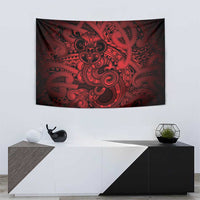 Aotearoa Maori Hei Tiki Tapestry Whero Kowhaiwhai Puhoro Motif
