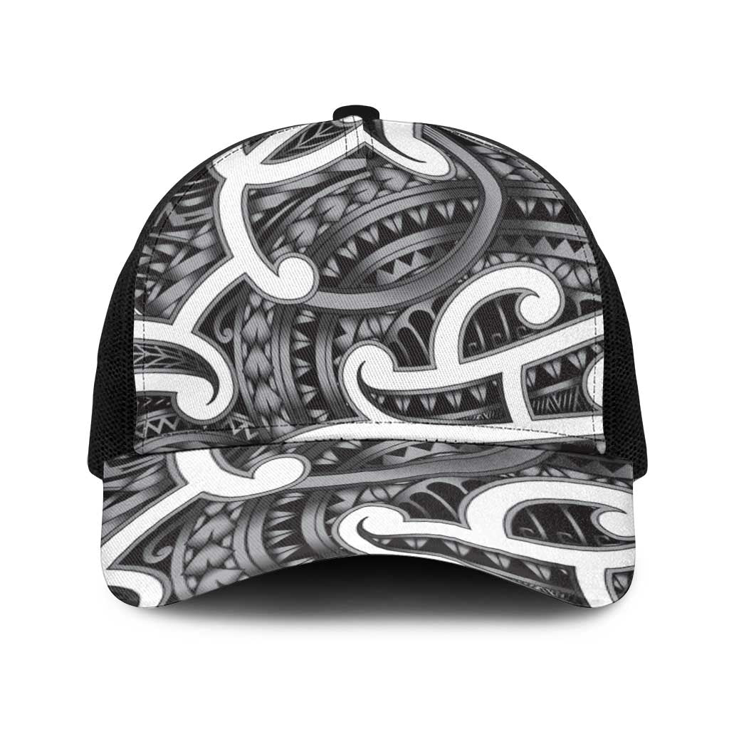 Aotearoa Maori Kowhaiwhai Baseball Net Cap Kiwikiwi Puhoro and Patiki
