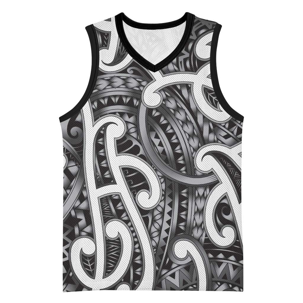 Aotearoa Maori Kowhaiwhai Basketball Jersey Kiwikiwi Puhoro and Patiki
