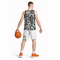 Aotearoa Maori Kowhaiwhai Basketball Jersey Kiwikiwi Puhoro and Patiki