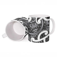 Aotearoa Maori Kowhaiwhai Ceramic Mug Kiwikiwi Puhoro and Patiki