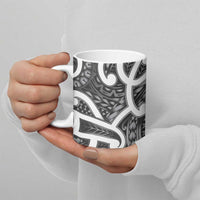Aotearoa Maori Kowhaiwhai Ceramic Mug Kiwikiwi Puhoro and Patiki