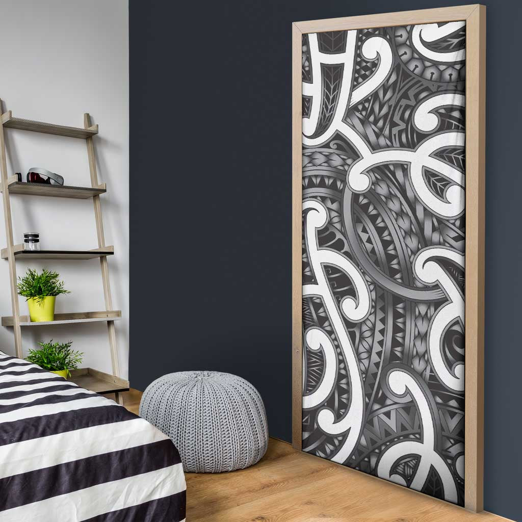 Aotearoa Maori Kowhaiwhai Door Cover Kiwikiwi Puhoro and Patiki