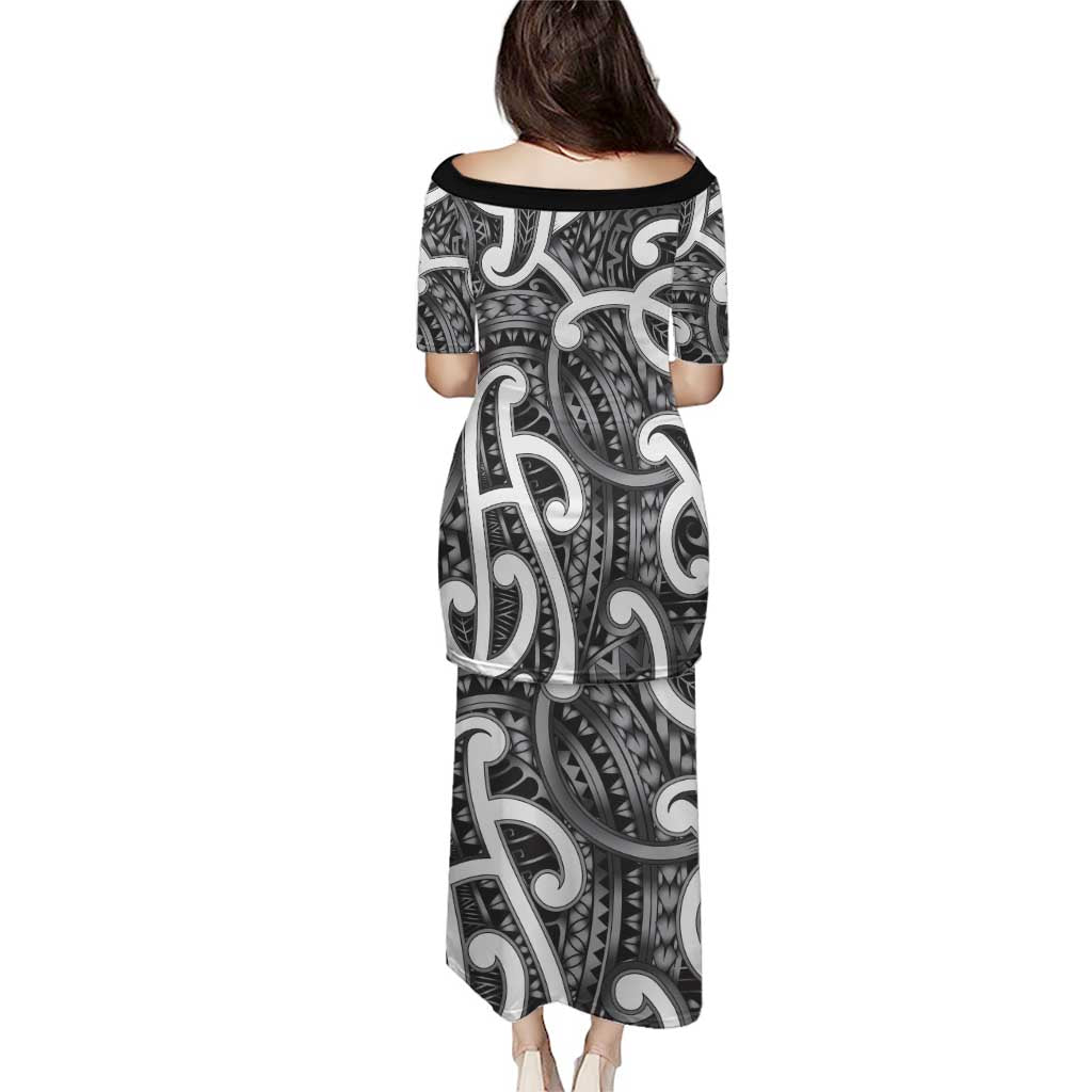 Aotearoa Maori Kowhaiwhai Family Matching Puletasi and Hawaiian Shirt Kiwikiwi Puhoro and Patiki LT9 - Polynesian Pride