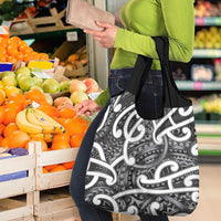 Aotearoa Maori Kowhaiwhai Grocery Bag Kiwikiwi Puhoro and Patiki