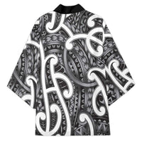 Aotearoa Maori Kowhaiwhai Kimono Kiwikiwi Puhoro and Patiki