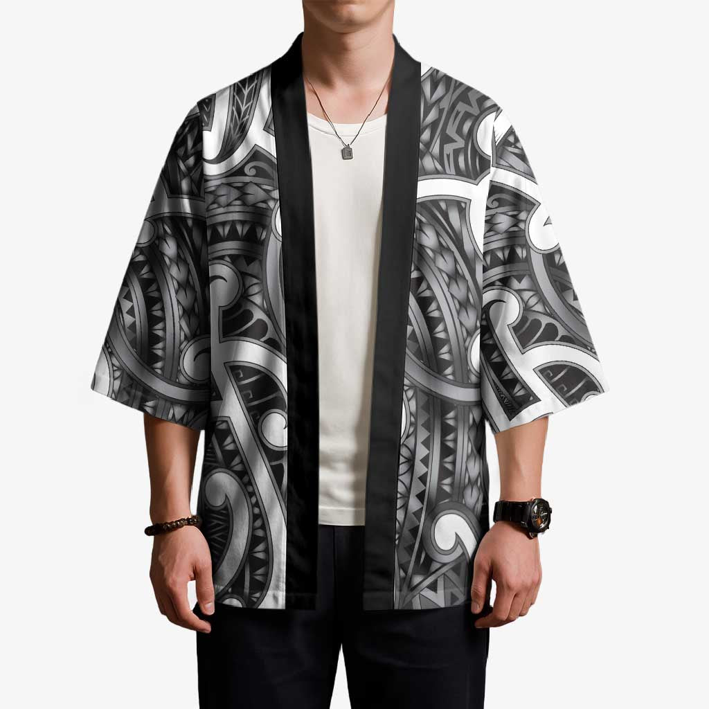 Aotearoa Maori Kowhaiwhai Kimono Kiwikiwi Puhoro and Patiki