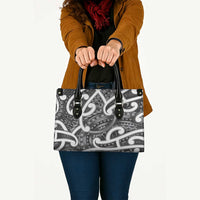 Aotearoa Maori Kowhaiwhai Leather Bag Kiwikiwi Puhoro and Patiki