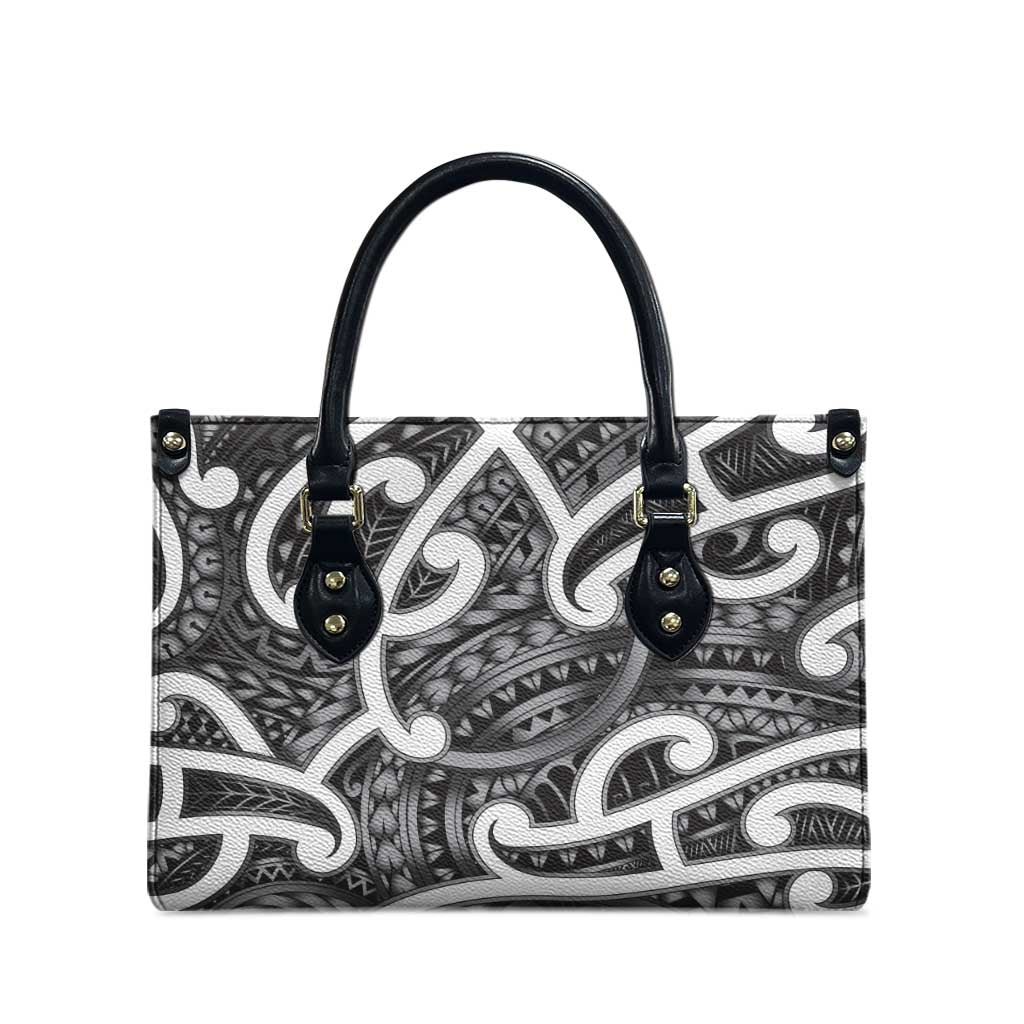 Aotearoa Maori Kowhaiwhai Leather Bag Kiwikiwi Puhoro and Patiki