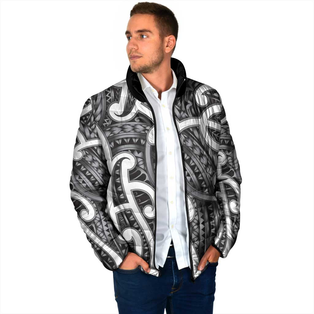 Aotearoa Maori Kowhaiwhai Padded Jacket Kiwikiwi Puhoro and Patiki