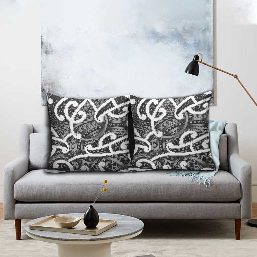Aotearoa Maori Kowhaiwhai Pillow Cover Kiwikiwi Puhoro and Patiki