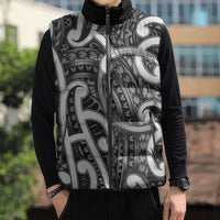 Aotearoa Maori Kowhaiwhai Sleeveless Puffer Jacket Kiwikiwi Puhoro and Patiki