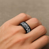 Aotearoa Maori Kowhaiwhai Spinner Ring Kiwikiwi Puhoro and Patiki