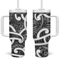 Aotearoa Maori Kowhaiwhai Tumbler With Handle Kiwikiwi Puhoro and Patiki