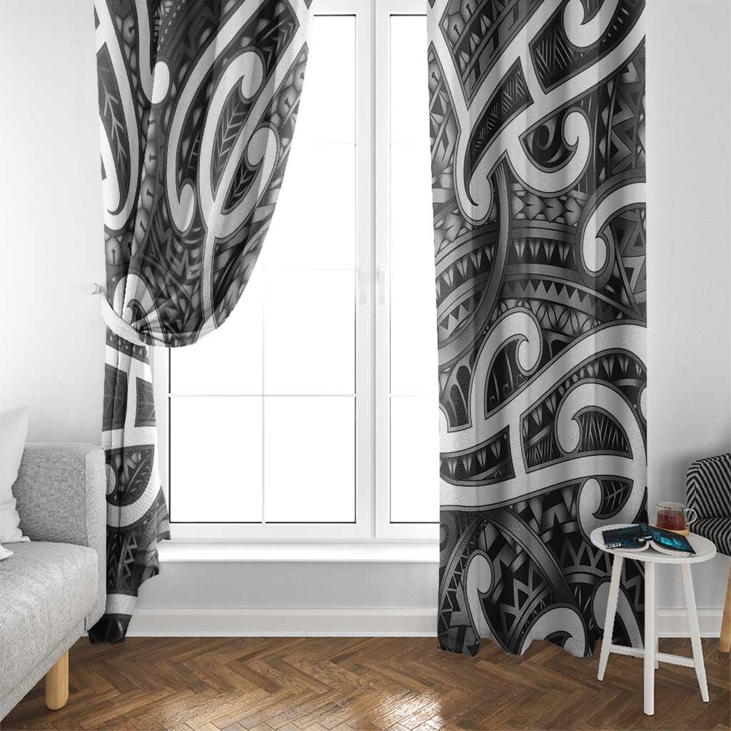 Aotearoa Maori Kowhaiwhai Window Curtain Kiwikiwi Puhoro and Patiki
