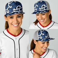 Aotearoa Maori Kowhaiwhai Baseball Net Cap Kikorangi Puhoro and Patiki LT9 - Polynesian Pride