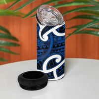 Aotearoa Maori Kowhaiwhai 4 in 1 Can Cooler Tumbler Kikorangi Puhoro and Patiki
