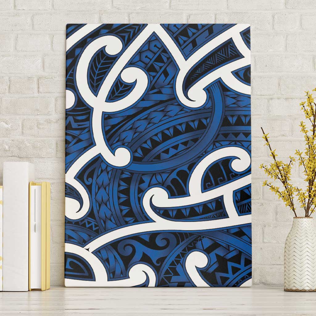 Aotearoa Maori Kowhaiwhai Canvas Wall Art Kikorangi Puhoro and Patiki