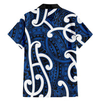 Aotearoa Maori Kowhaiwhai Family Matching Mermaid Dress and Hawaiian Shirt Kikorangi Puhoro and Patiki LT9 - Polynesian Pride