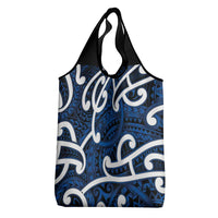 Aotearoa Maori Kowhaiwhai Grocery Bag Kikorangi Puhoro and Patiki