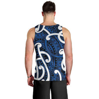 Aotearoa Maori Kowhaiwhai Men Tank Top Kikorangi Puhoro and Patiki