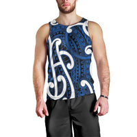 Aotearoa Maori Kowhaiwhai Men Tank Top Kikorangi Puhoro and Patiki