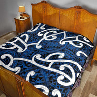 Aotearoa Maori Kowhaiwhai Quilt Kikorangi Puhoro and Patiki