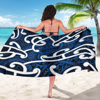 Aotearoa Maori Kowhaiwhai Sarong Kikorangi Puhoro and Patiki
