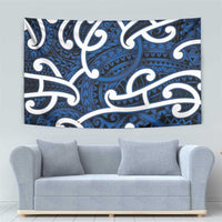 Aotearoa Maori Kowhaiwhai Tapestry Kikorangi Puhoro and Patiki