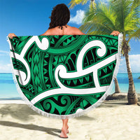 Aotearoa Maori Kowhaiwhai Beach Blanket Kakariki Puhoro and Patiki