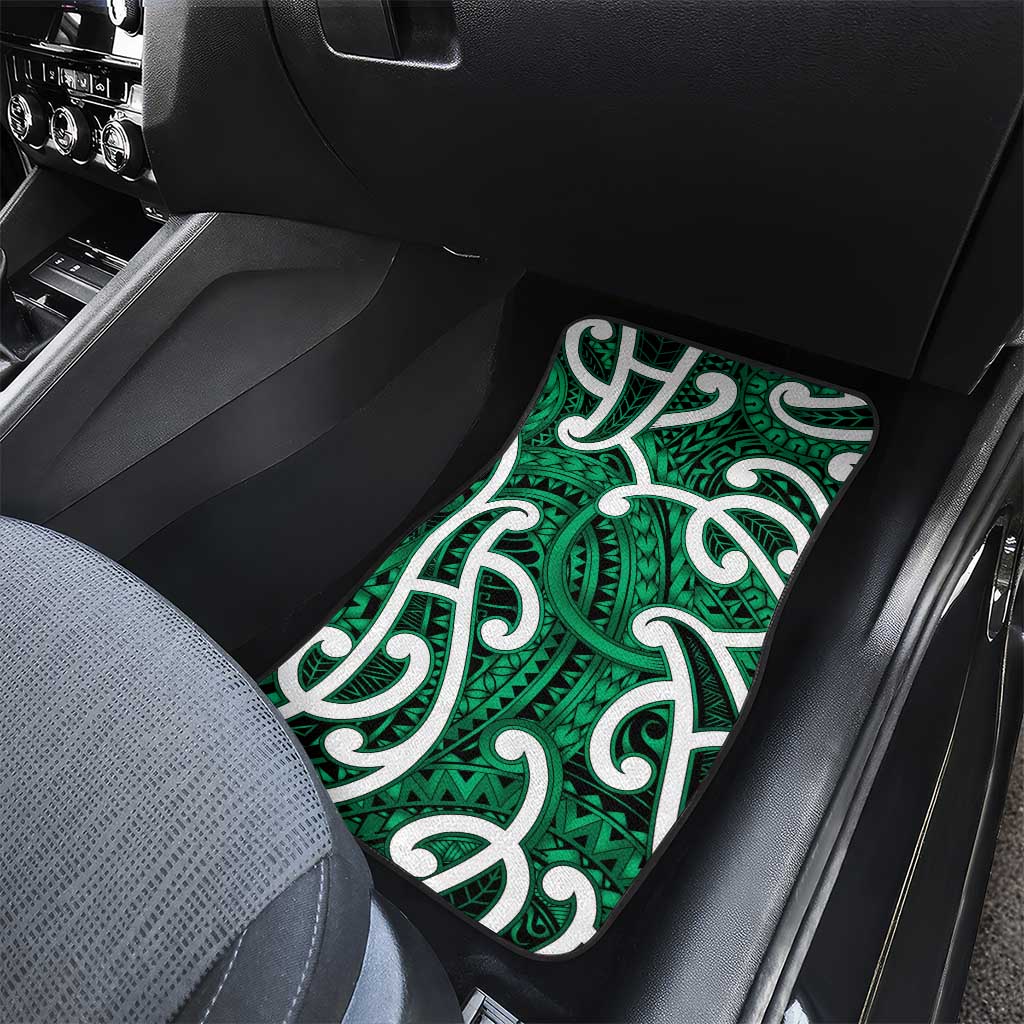 Aotearoa Maori Kowhaiwhai Car Mats Kakariki Puhoro and Patiki