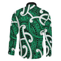 Aotearoa Maori Kowhaiwhai Family Matching Mermaid Dress and Hawaiian Shirt Kakariki Puhoro and Patiki LT9 - Polynesian Pride